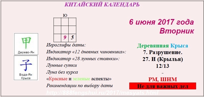 Календарь бацзы на январь 2025 Китайский календарь на 6 июня 2017 года (вторник) День деревянной Крысы (Цзя(Дзя