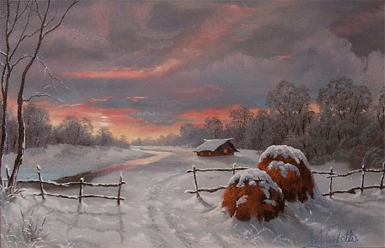 Воробьёв художник пейзажист зимние
