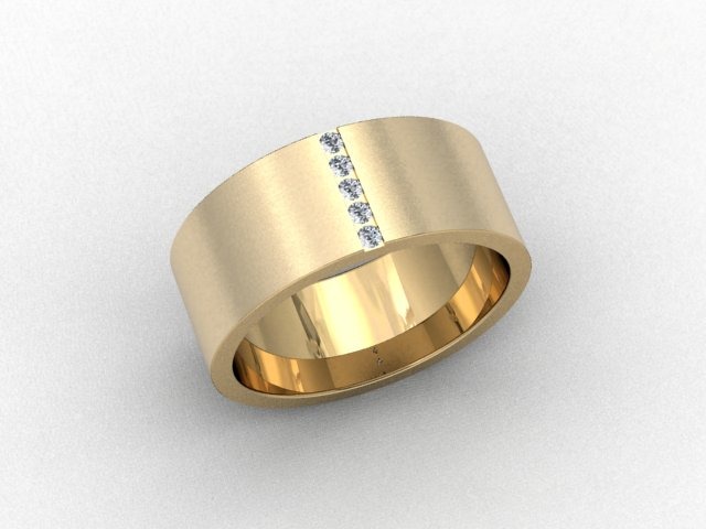 Золотое кольцо шайба обручальное